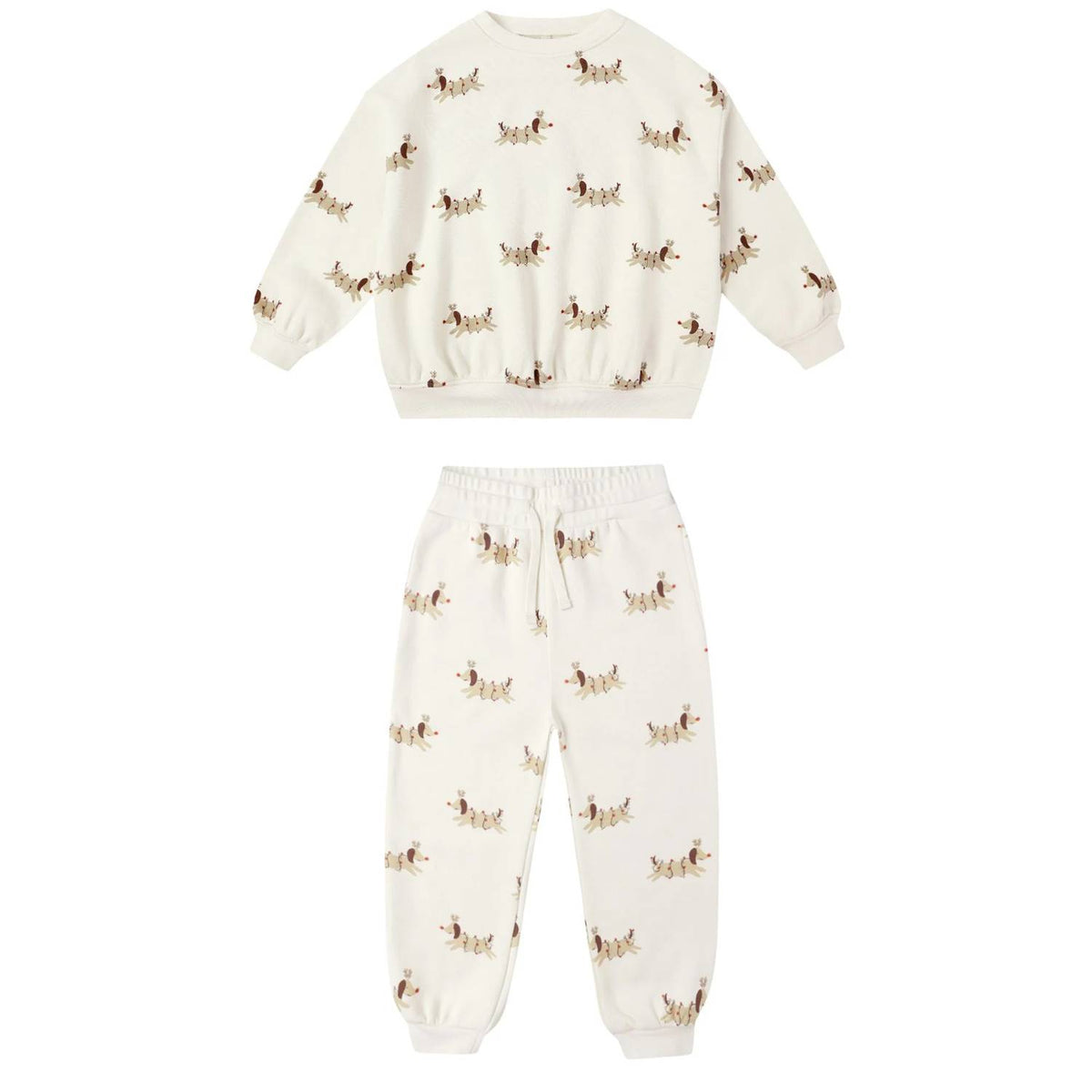 Rylee + Cru - Boys Christmas Dogs Relaxed Sweatshirt & Jogger Sweatpant Set