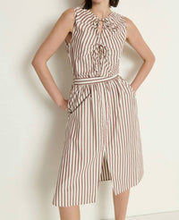 Nation LTD Tatianna Midi Skirt in sable stripe - women's skirt
