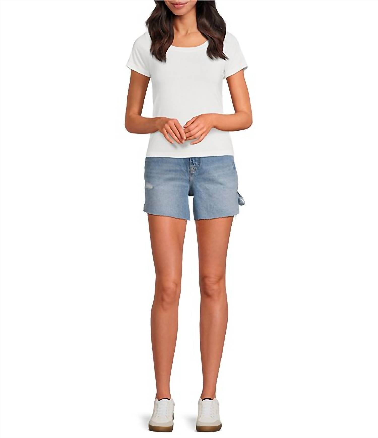 Good American - Mid Rise Carpenter Long Shorts