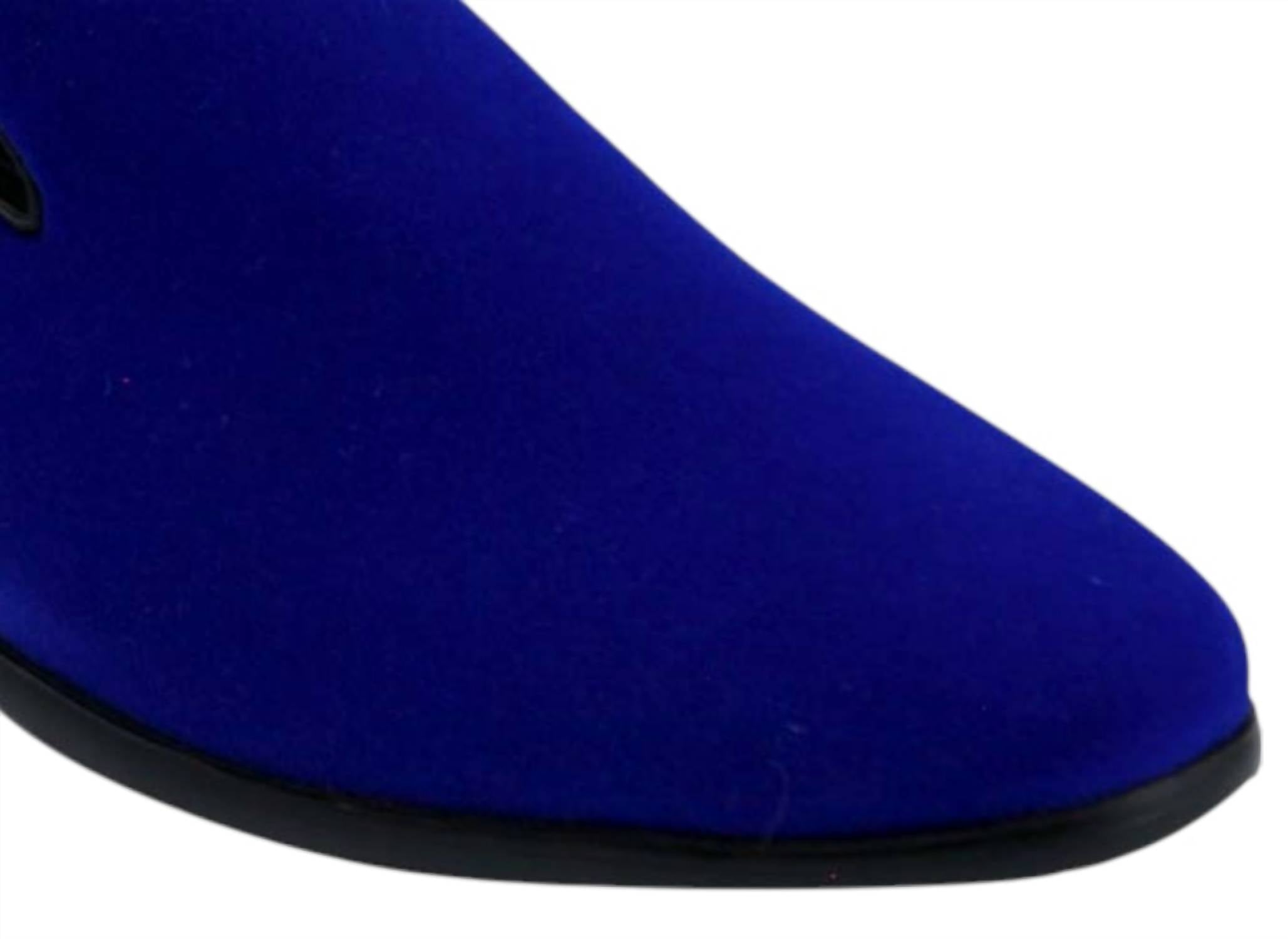 St. Patrick Men's Sparko 03 Slip-ons in royal blue - men's loafer - detail view