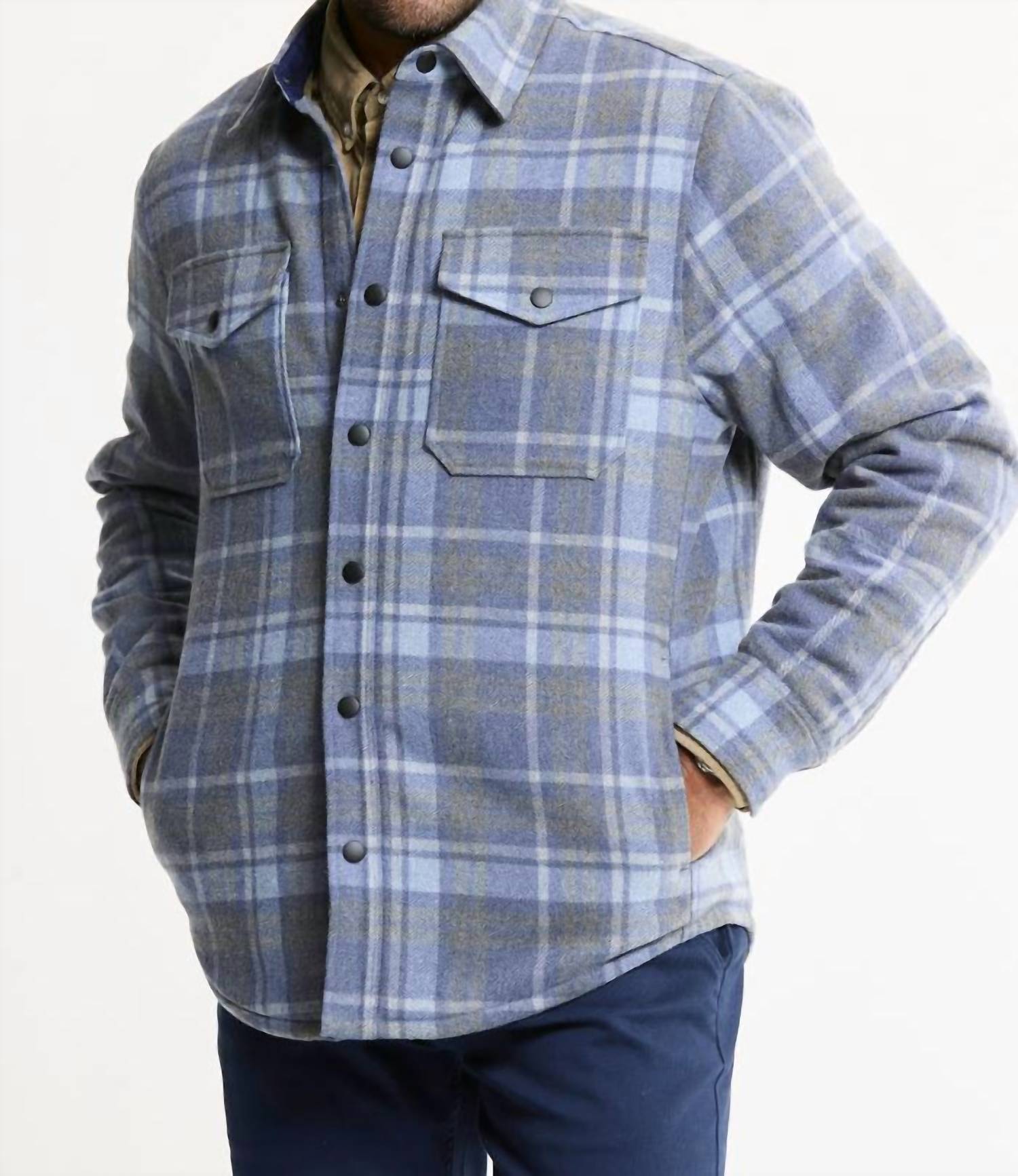 Jachs New York - Quilted Lined Lyocell Flannel Shirt Jacket