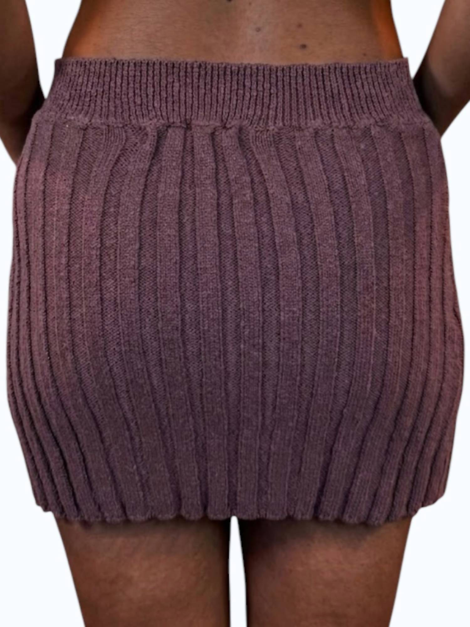 Klesis Iris Mini Skirt in chocolate - women's skirt - detail view