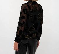 Esqualo - Burnout Flower Blouse