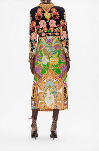 Camilla Jersey Collared Dress in sundowners in sicily in sundowners in sicily - women's dress - alternate view