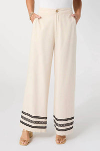 Coco + Carmen - Isabelle Linen Pant With Crochet Trim