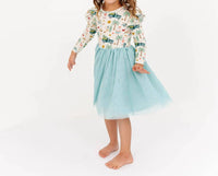 Emerson And Friends - Coastal Christmas Flutter Long Sleeve Tulle Twirl Dress