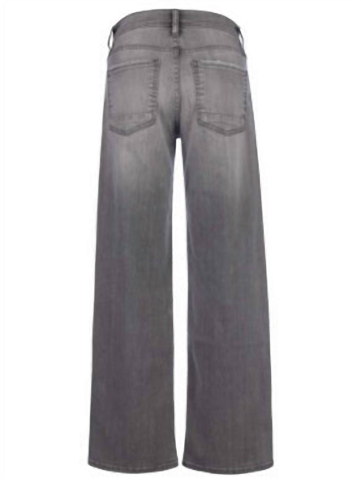 KUT FROM THE KLOTH Women's Charlote Mid Rise Regular Hem Jean in grey - women's jeans - detail view