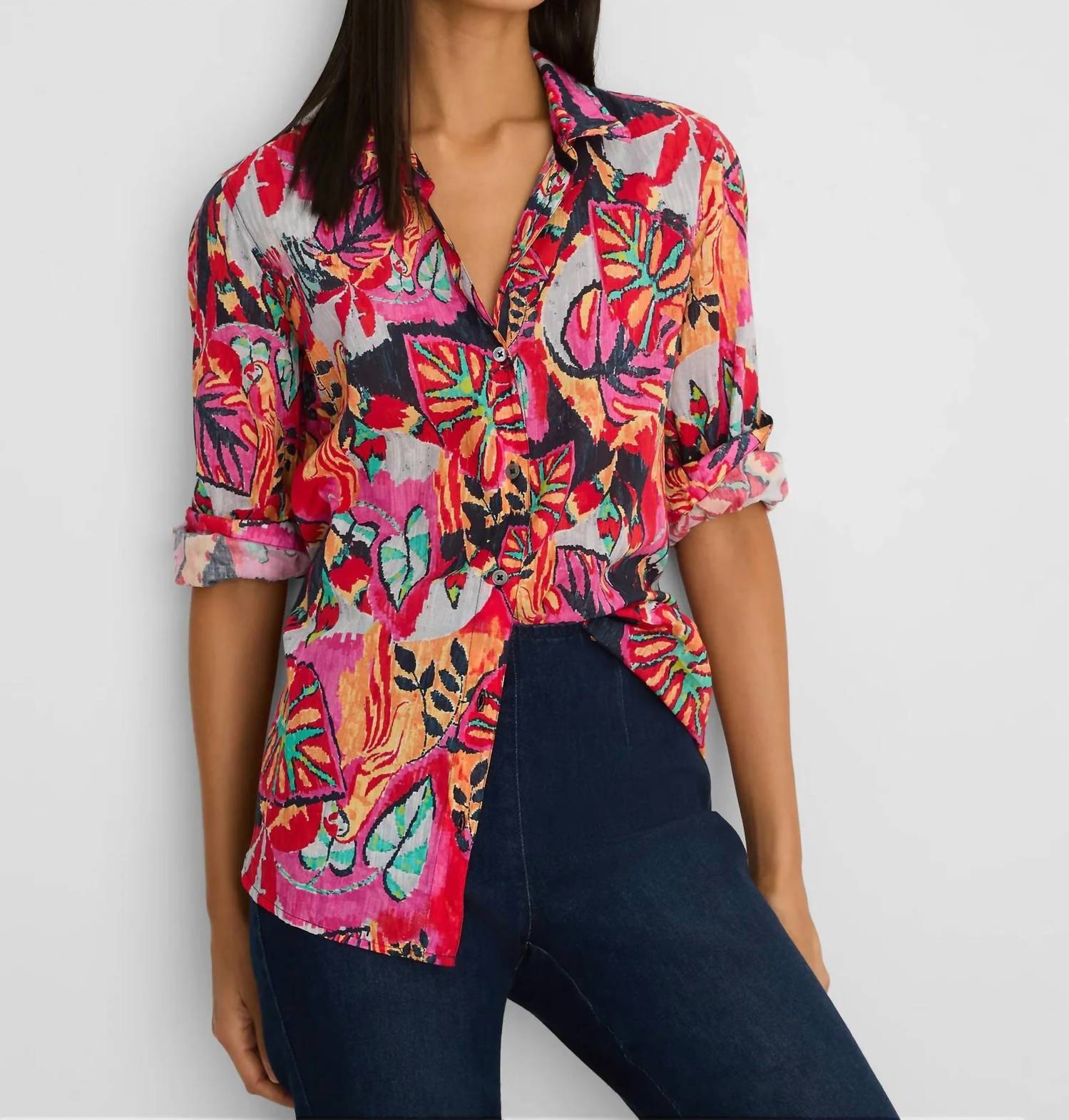 Nic + Zoe - Kauai Garden Crinkle Shirt