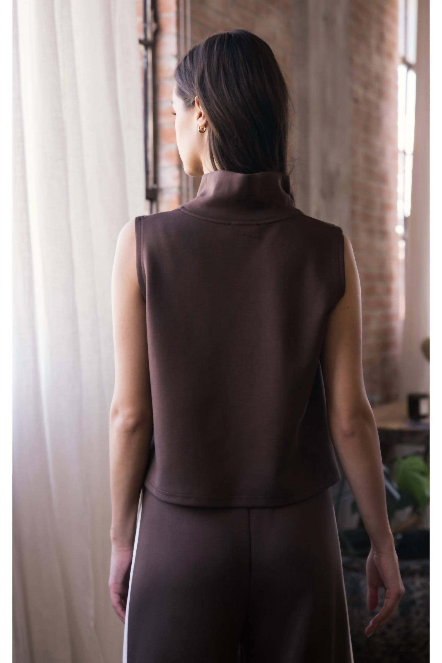 Before You Collection Butter Modal Sleeveless Pant Set in port - women's sleepwear - view 5