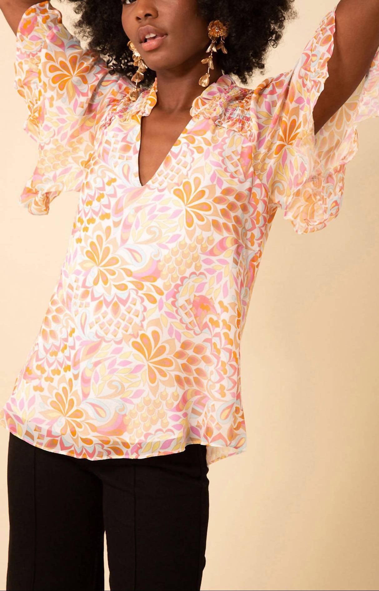 Hale Bob - Diana Smocked Top