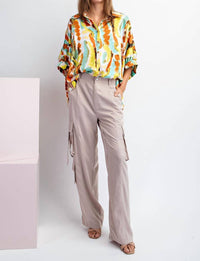 Ee:Some - Tie Dye Button Down Blouse
