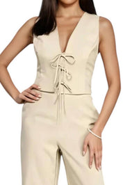 Milk & Honey - Emma Bow Detail Vest & Pant Set