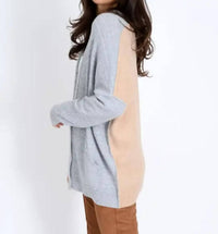 RD Style Elma Long Sleeve Cardigan in grey fawn - women's cardigan - alternate view