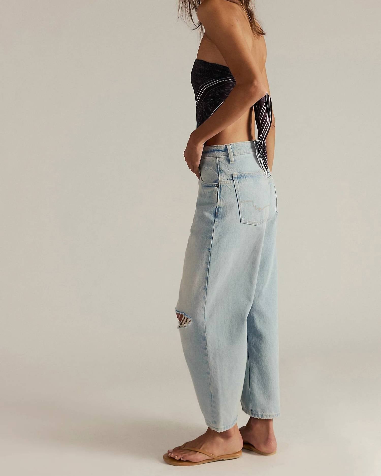 Free People - Deep Trance Dropped Boyfriend Jeans