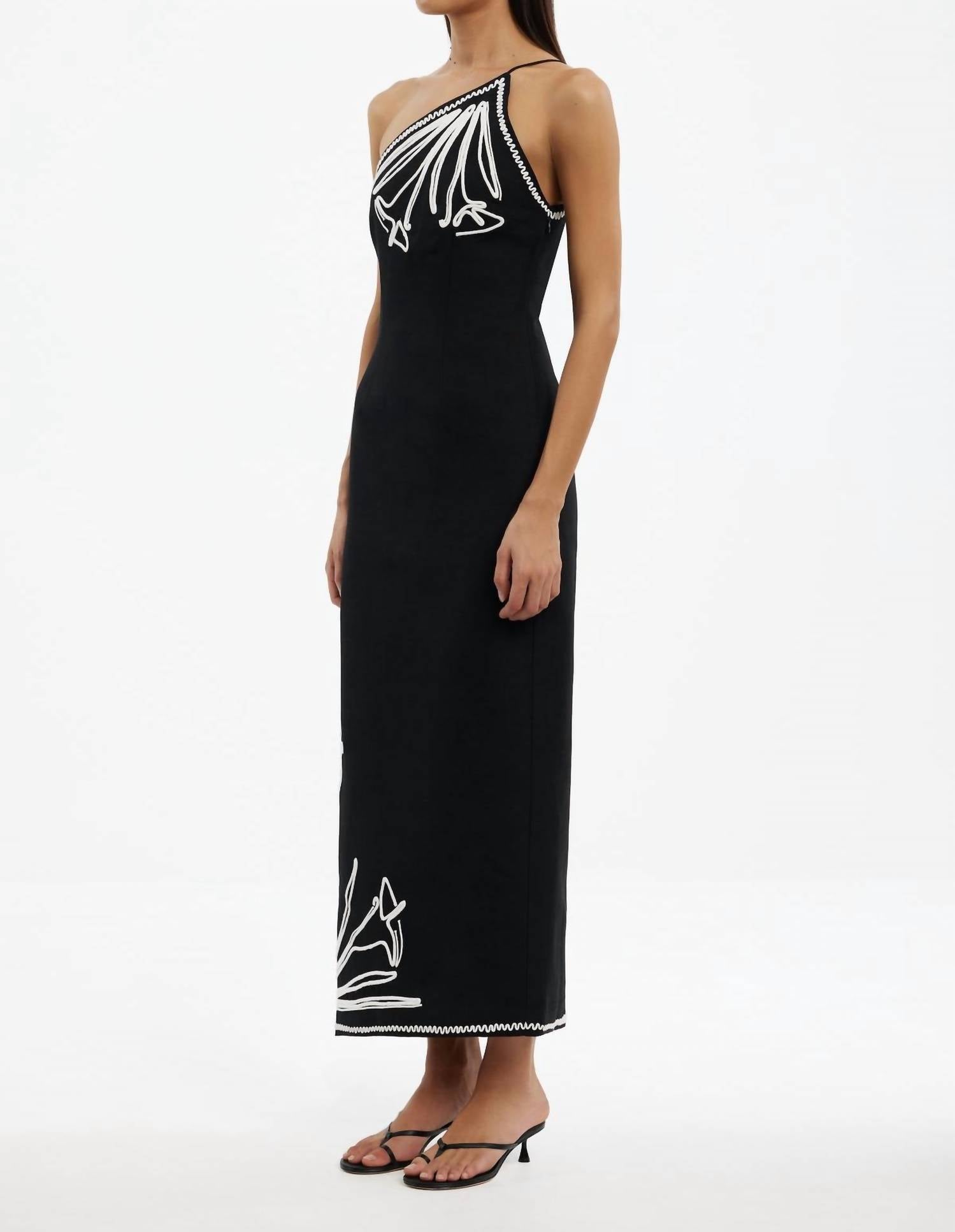 SIGNIFICANT OTHER Orlah Midi Dress in black - women's dress - detail view