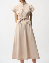 Joseph Ribkoff - High-neck Midi Wrap Dress