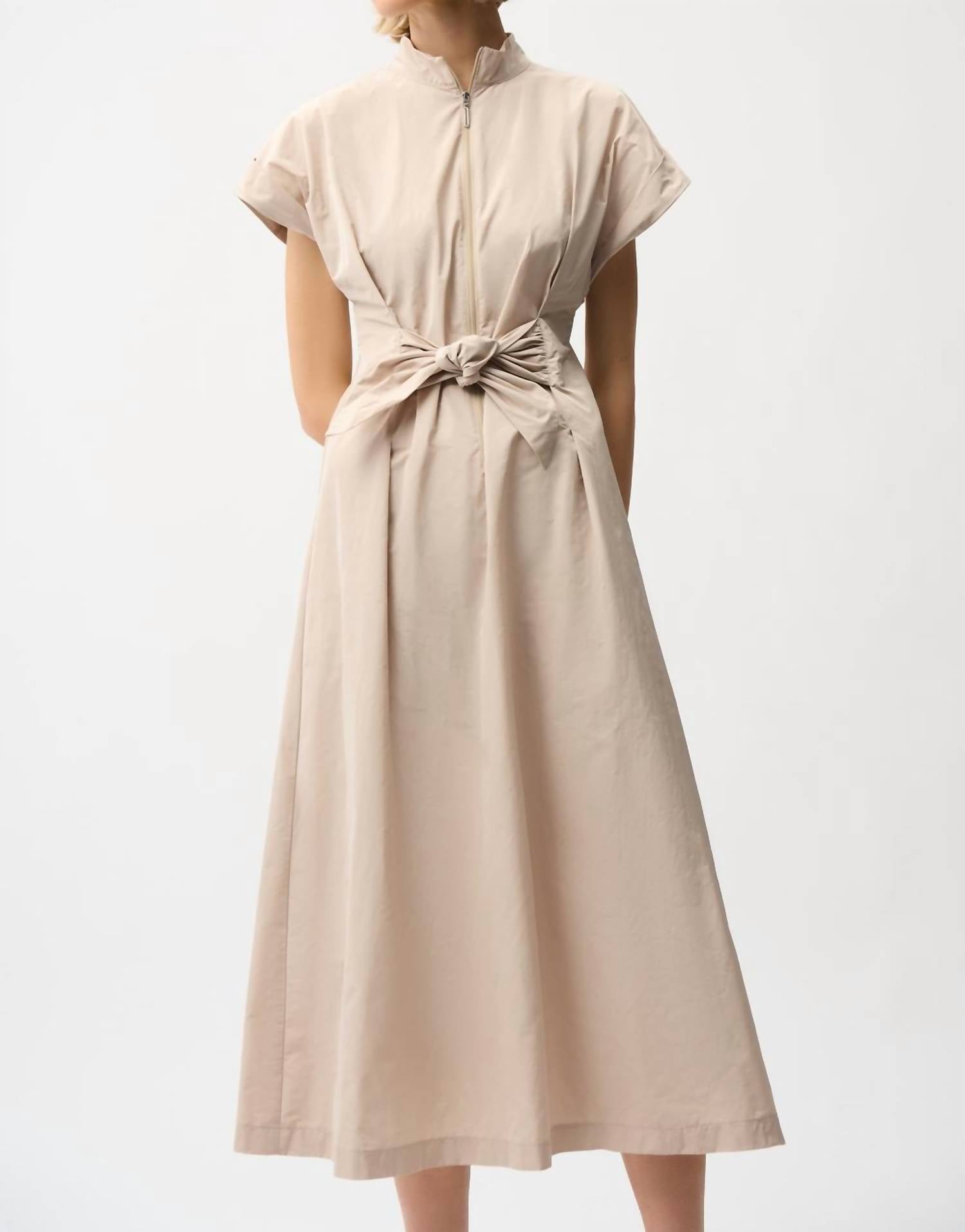 Joseph Ribkoff - High-neck Midi Wrap Dress