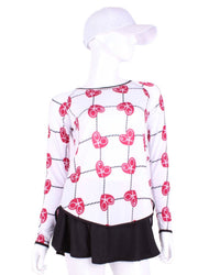 Love Love Tennis - Women's Tie Back Long Sleeve Tennis Tee