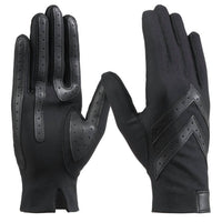 Isotoner - Women's Spandex Shortie Glove With Chevron Detail