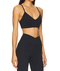YEAR OF OURS Studio Racer Bralette in black - women's intimate - detail view
