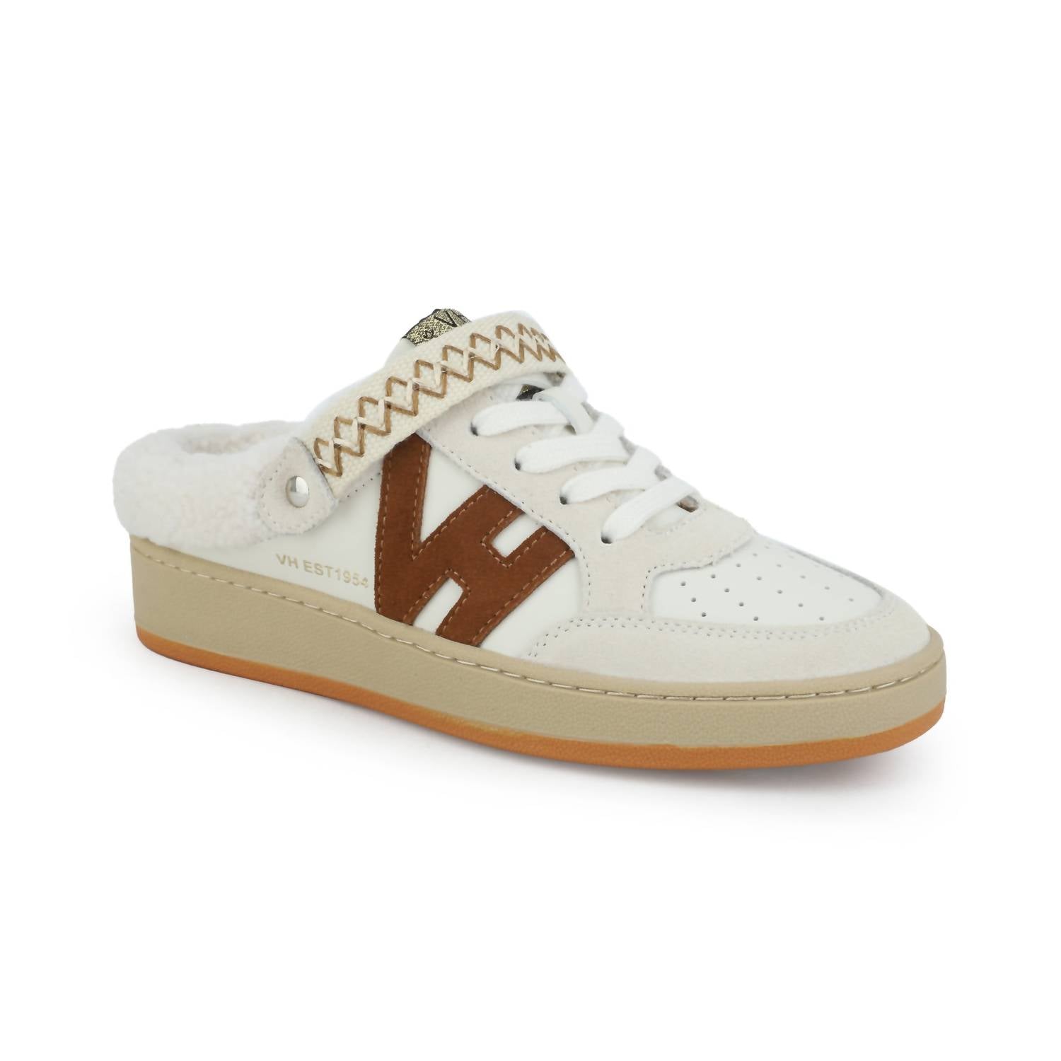 Vintage Havana Women's Baller 3 Sneaker in white grey chestnut - women's sneaker