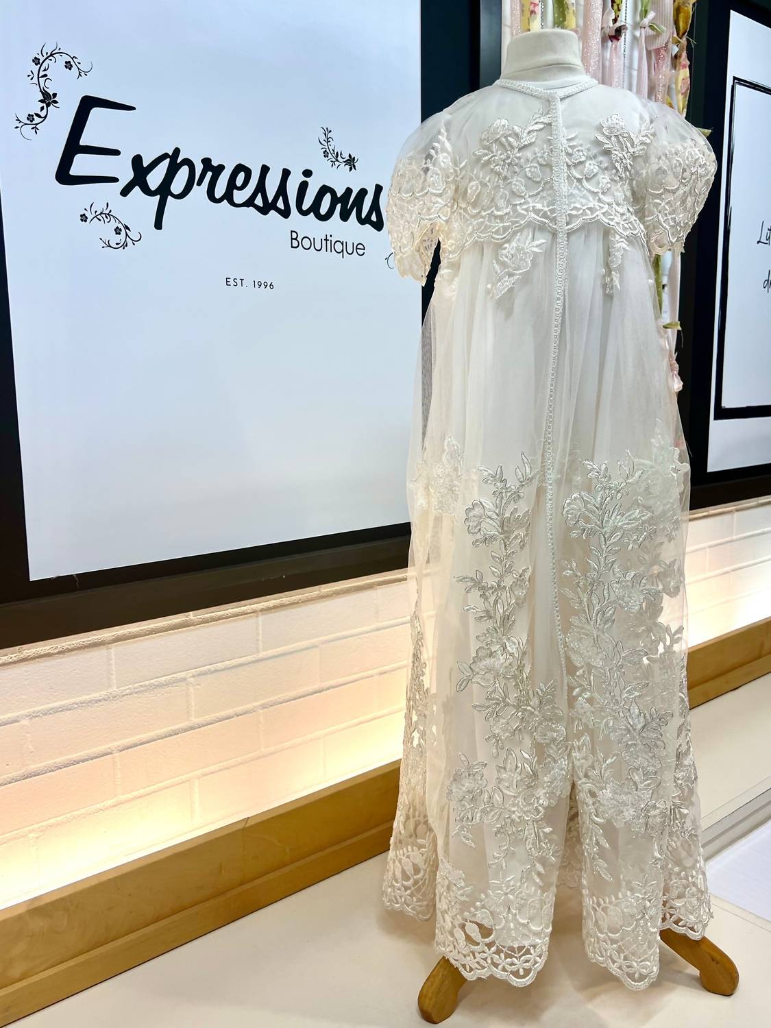 L'Pety Canar - Girl's Georgette Christening Gown