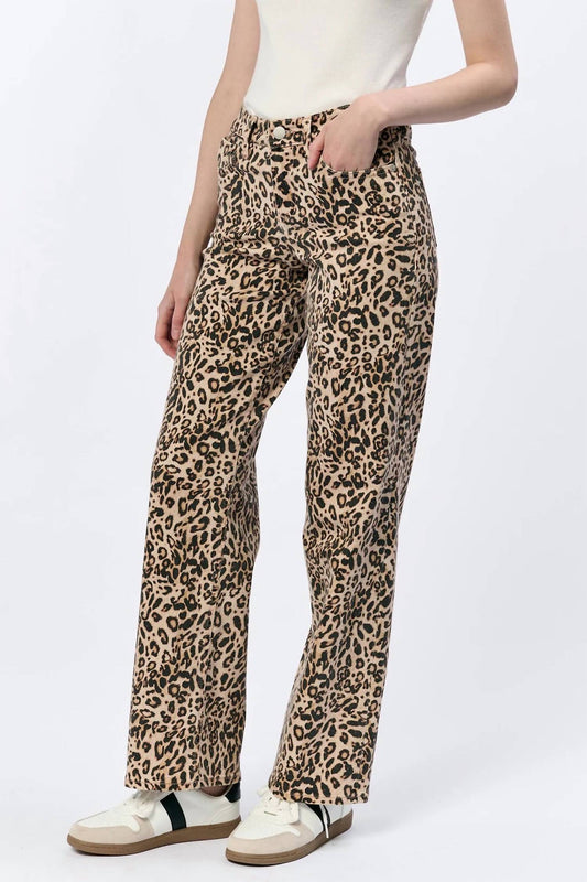 Dear John Denim - Leopard Straight Leg Jean