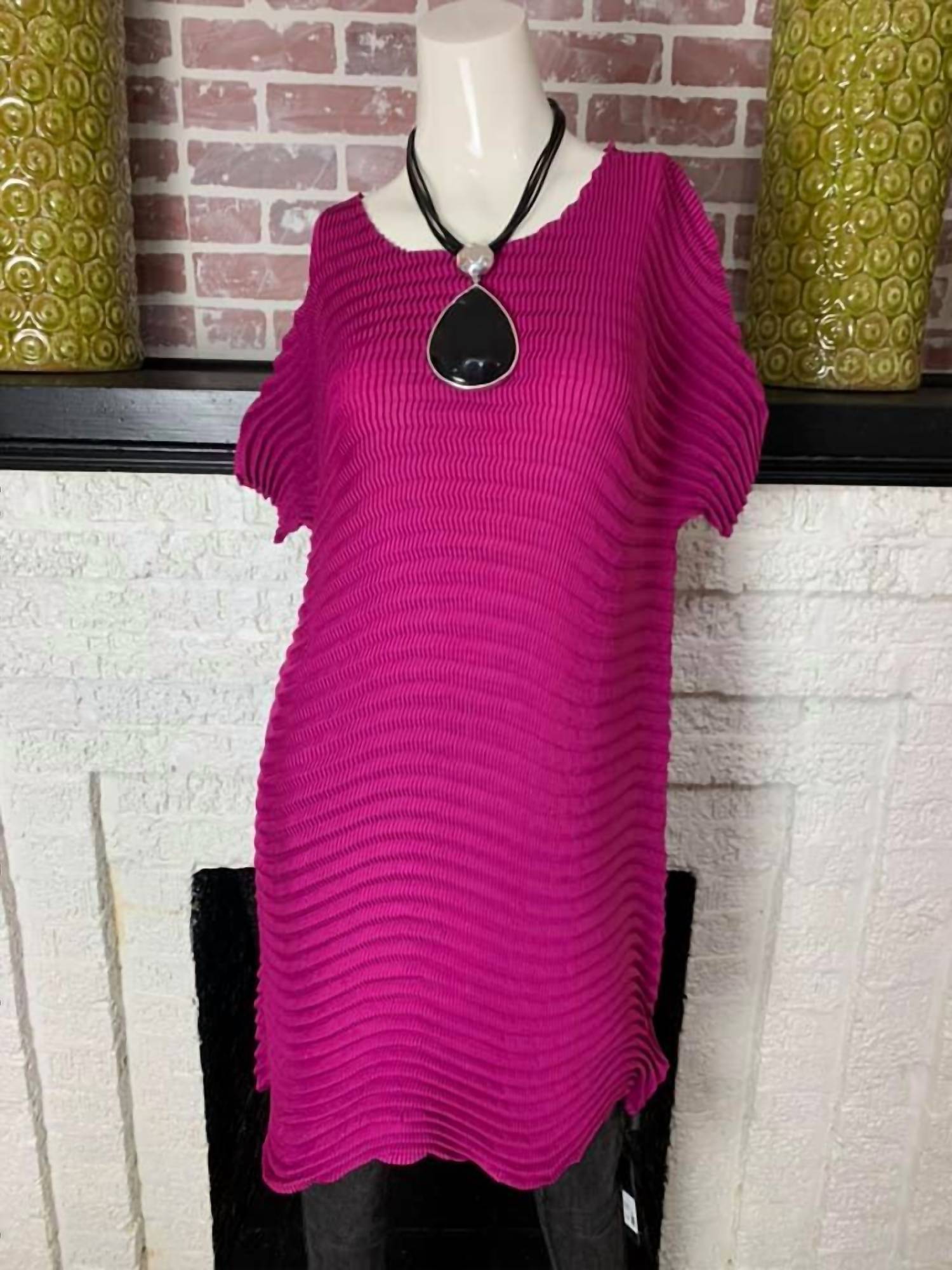 Vanite Couture - Women's Pleated Blouse Dress