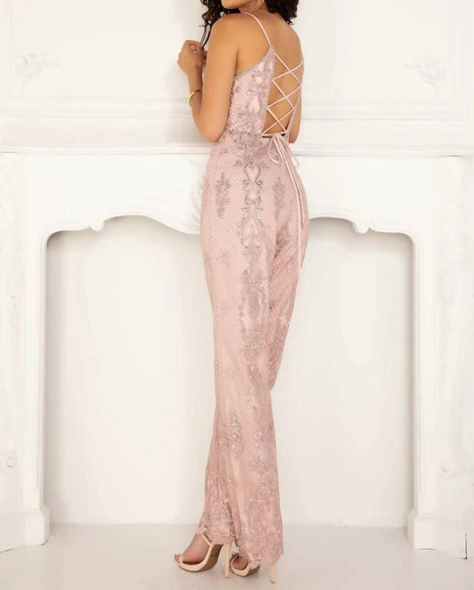 Lucci Lu - Applique Sleeveless Jumpsuit