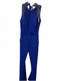 Karishma Creations - Women's Formal Sleeveless High Neck Jumpsuit With Gemstone Trim