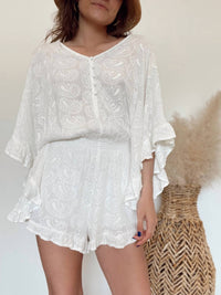 Storia - Essen Paisley Pattern Eyelet Romper