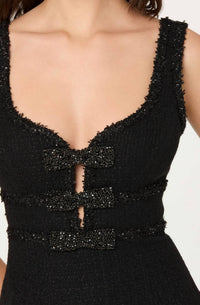 Astr - Maira Tweed Bow Mini Dress