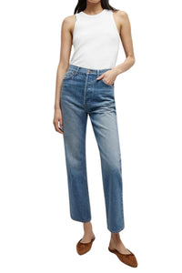 Veronica Beard Daniela Ankle Straight Jeans in lakeshore blush - women's jeans