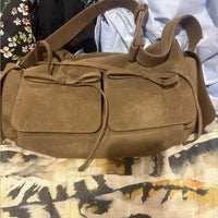 Dolce Vita Women's Hudson Handbag in olive suede - women's bag - alternate view