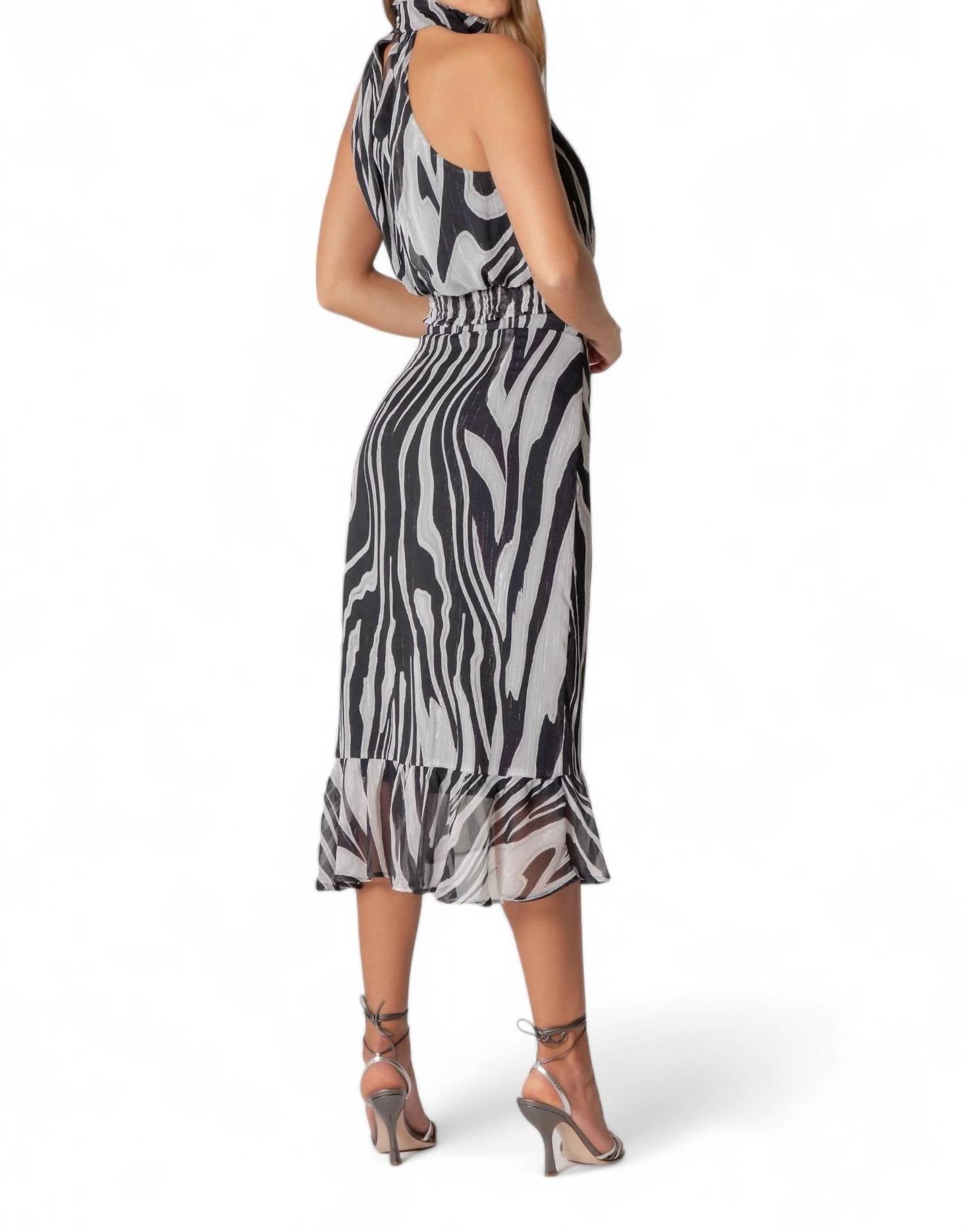 Lavender Brown - ZEBRA LUREX SKIRT