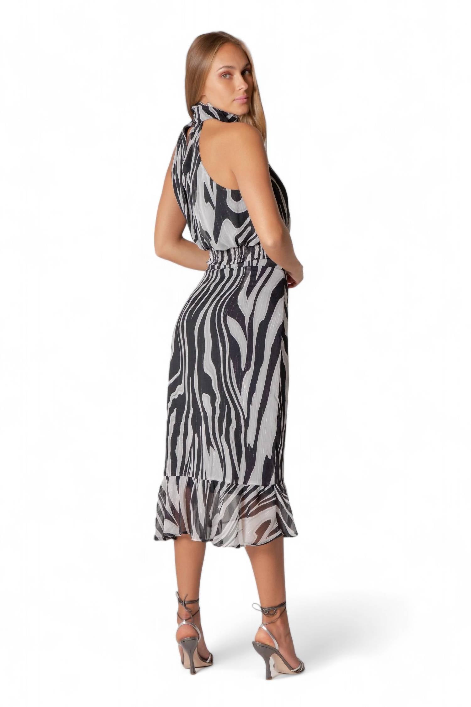 Lavender Brown - ZEBRA LUREX SKIRT