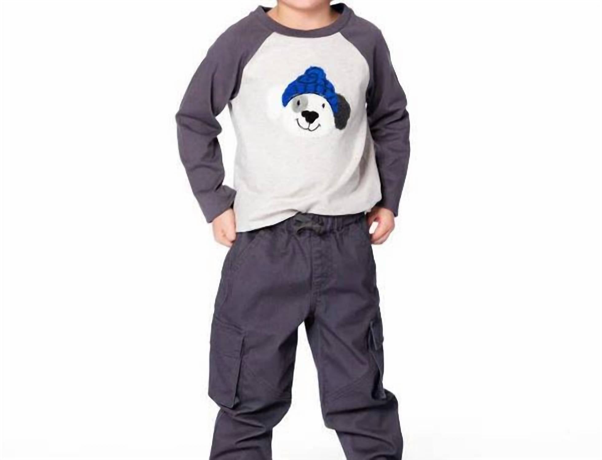 Deux Par Deux - Boy's Long Sleeve Raglan Tshirt
