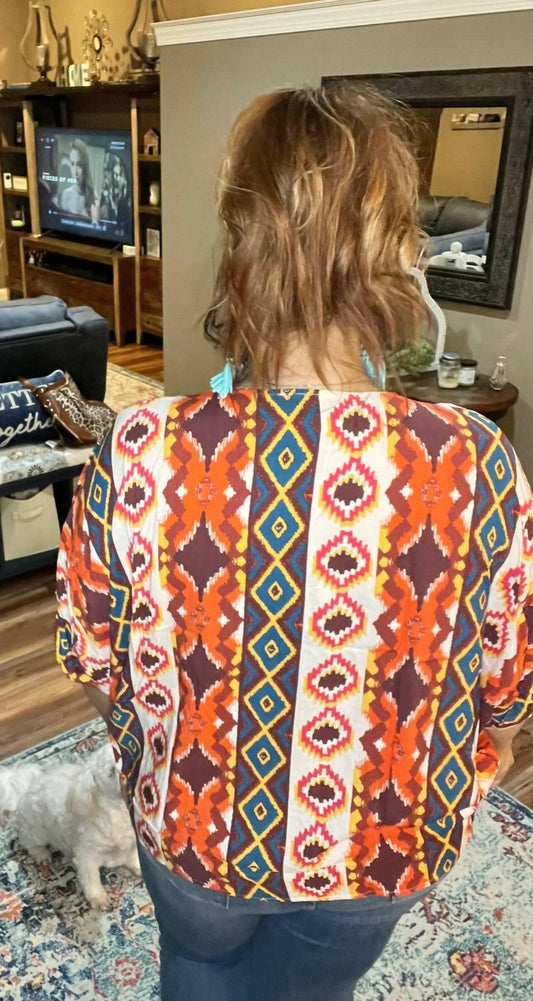 Andree By Unit - Printed Poncho Top