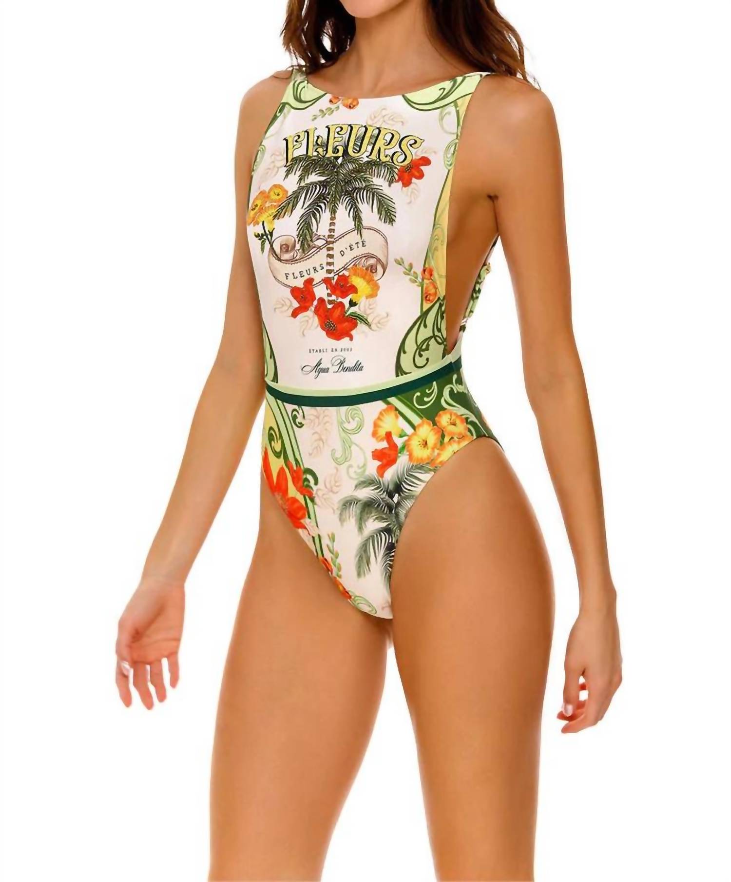 AGUA BENDITA Domenica Ete One Piece in green - women's swimwear - alternate view