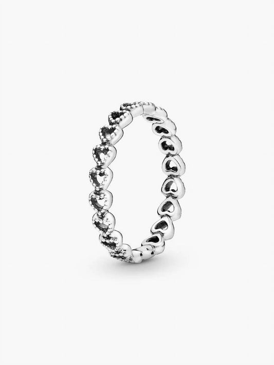 Pandora - Women's Band of Hearts Ring