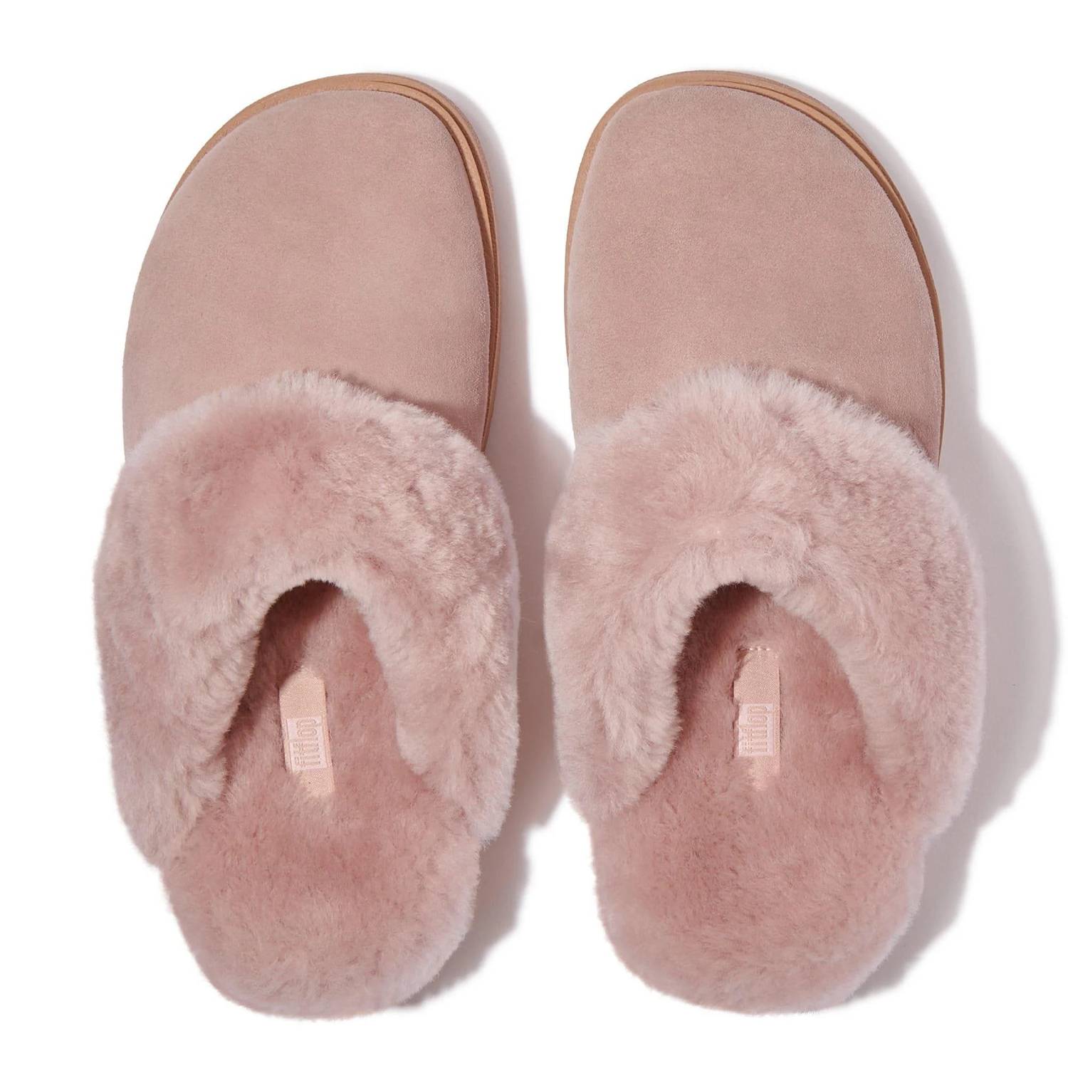 Fitflop - Women's Gen-ff Shearling-collar Suede Slippers