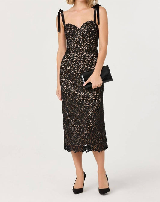 Astr - Donne Floral Lace Midi Dress
