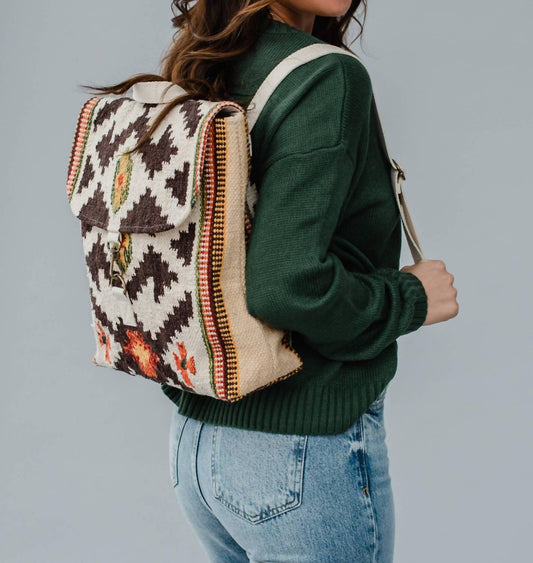 Panache Apparel - Women's Woven Western Southwestern Aztec Backpack