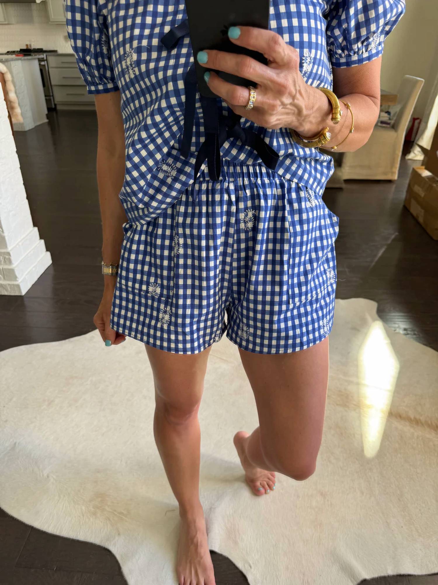Meet Me In Santorini - Azure Lace Shorts