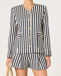 Astr - Women's Stripe Blazer