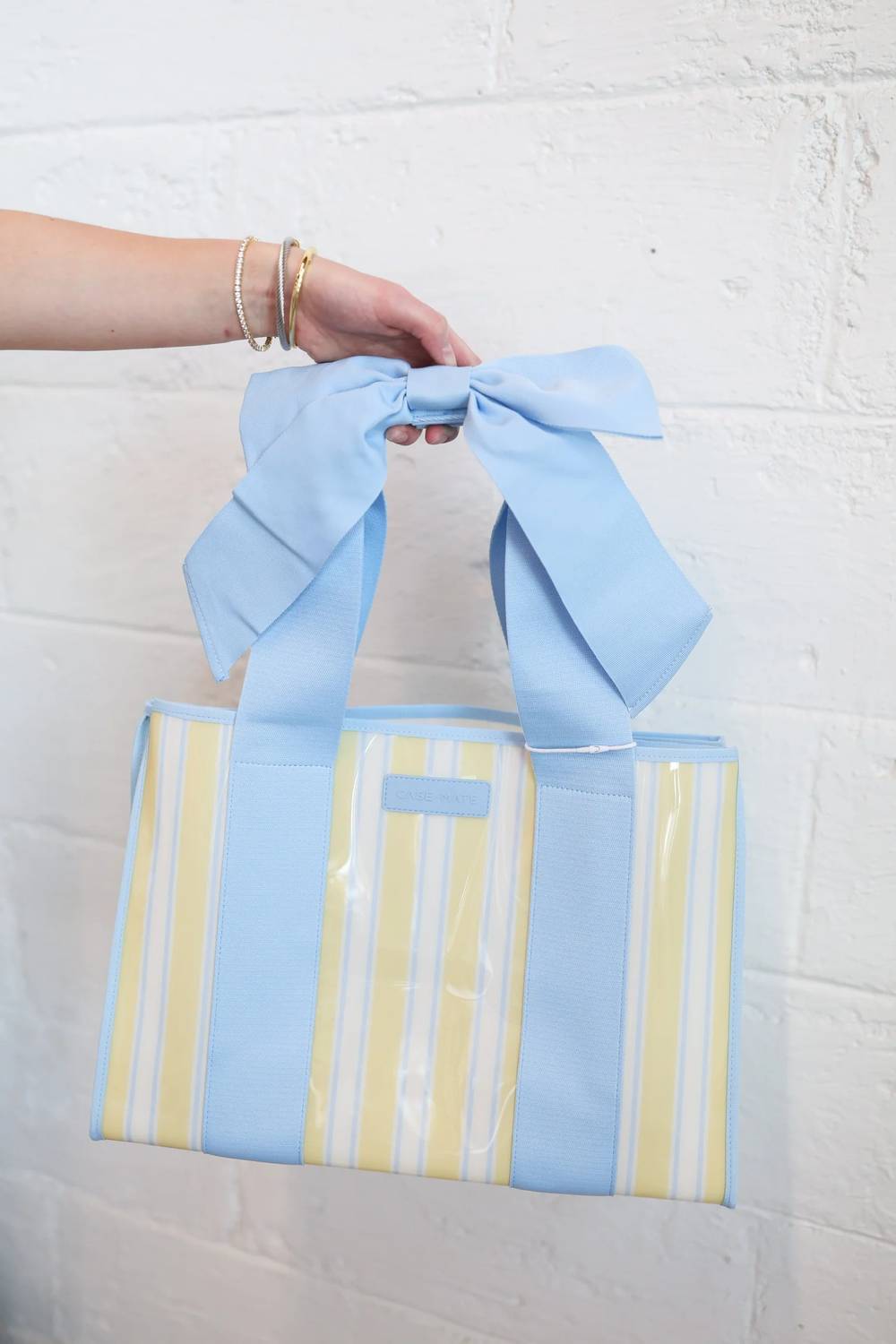Case-Mate - Women's Cabana Stripe Bow Jelly Tote Bag
