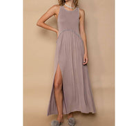 Pol - Front slit knit maxi dress