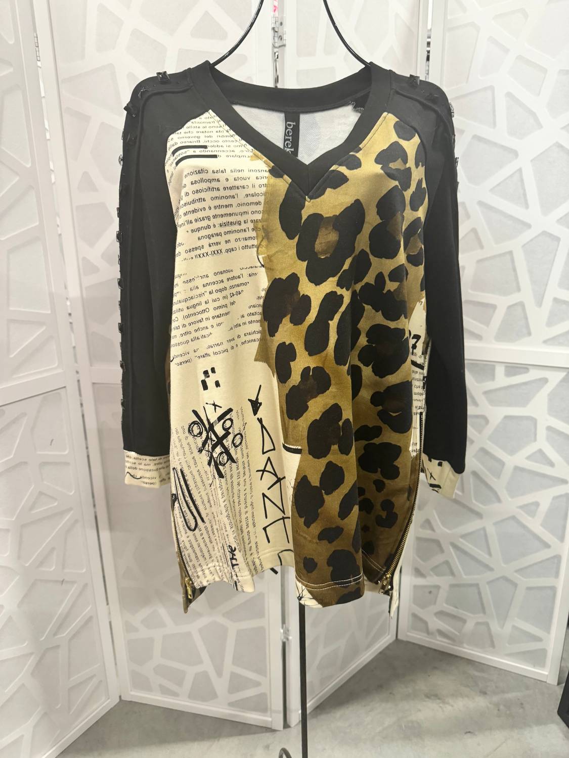 Berek - Women's Cheetah Print Text Tunic Dress