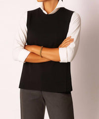 J'Envie/Eli Savona Side Tab Vest in black - women's jacket