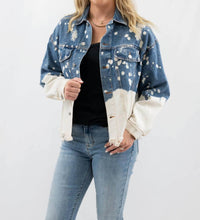 BiBi Acid Wash Boyfriend Denim Jacket in multi - women's jacket